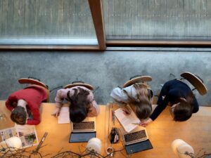 Photo of children home schooling