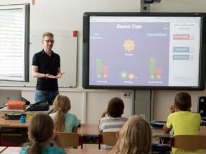 teacher in a classroom