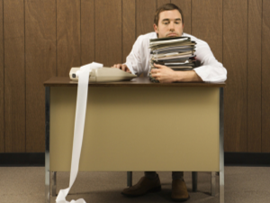 Man with lots of bills