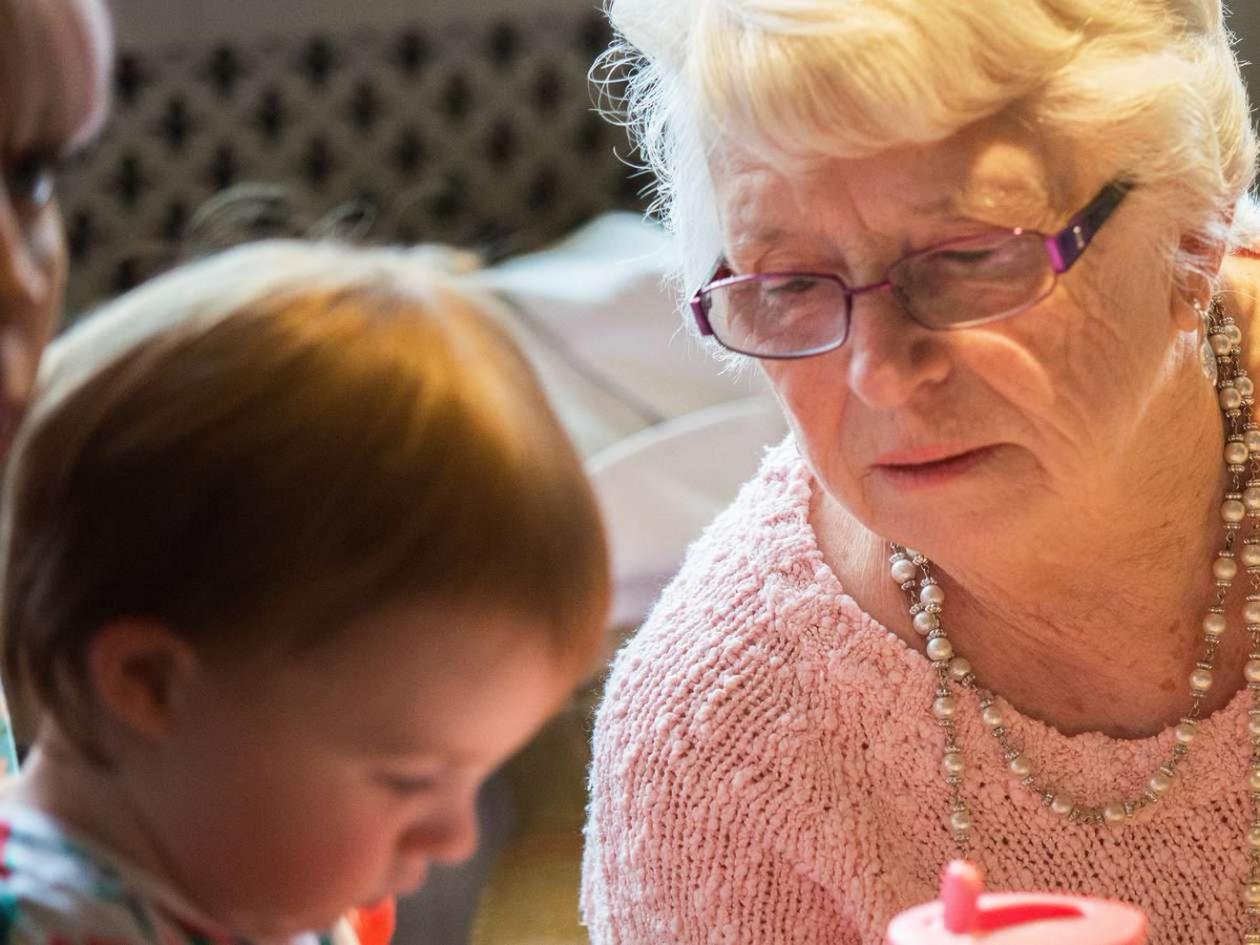 a grandmother and grandchild