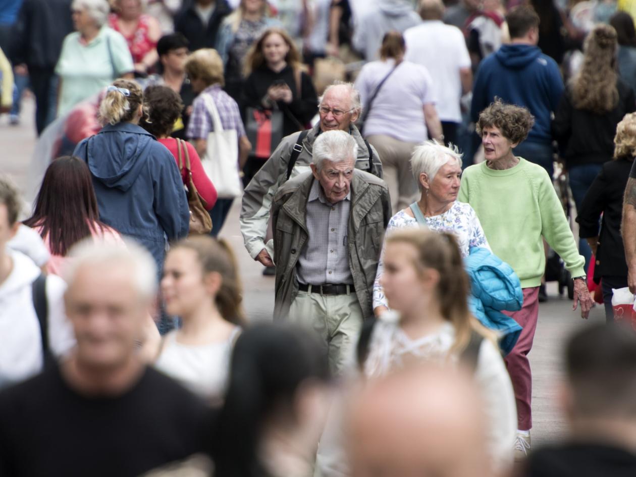 people in a high street