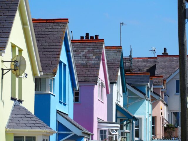 Photo of multicoloured houses