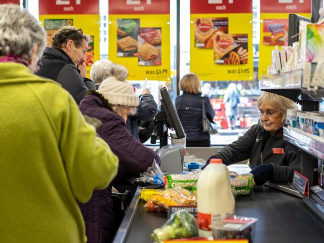Photo of supermarket checkout