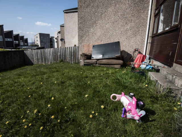 Photo of garden with broken toys