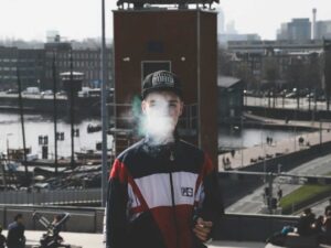 Young person smoking