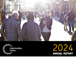 Front cover of 2024 Annual Report showing people walking in a UK street