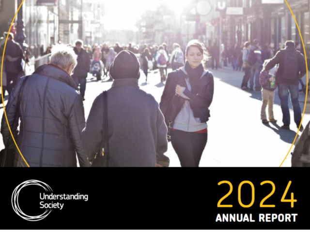 Front cover of 2024 Annual Report showing people walking in a UK street