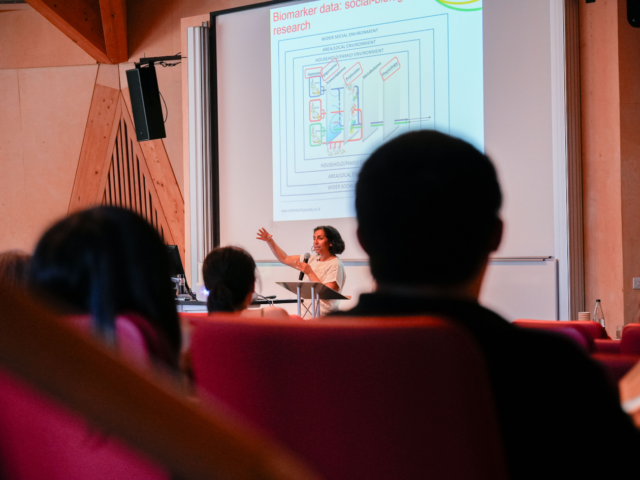 Photo of talk at an Understanding Society conference